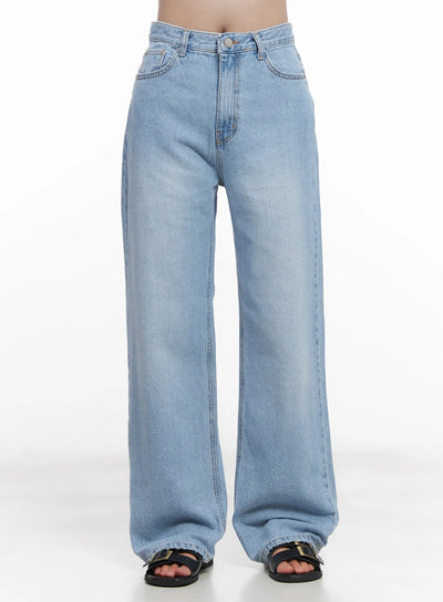 hanni-washed-straight-fit-jeans-cu525 / Light blue