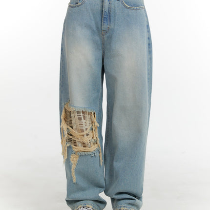 ripped-baggy-jeans-ca401 / Light blue