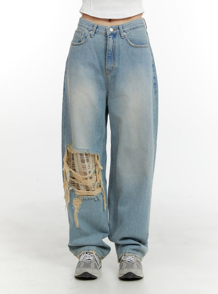 ripped-baggy-jeans-ca401 / Light blue