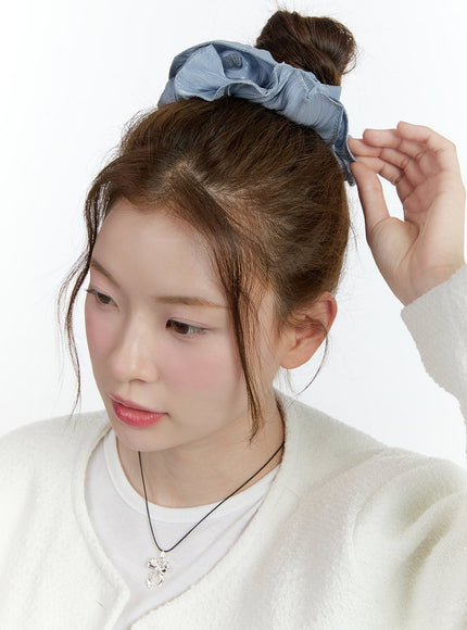 oversized-frill-scrunchie-cf503 / Light blue