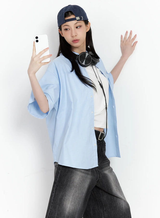 oversized-cotton-shirt-cu530 / Light blue