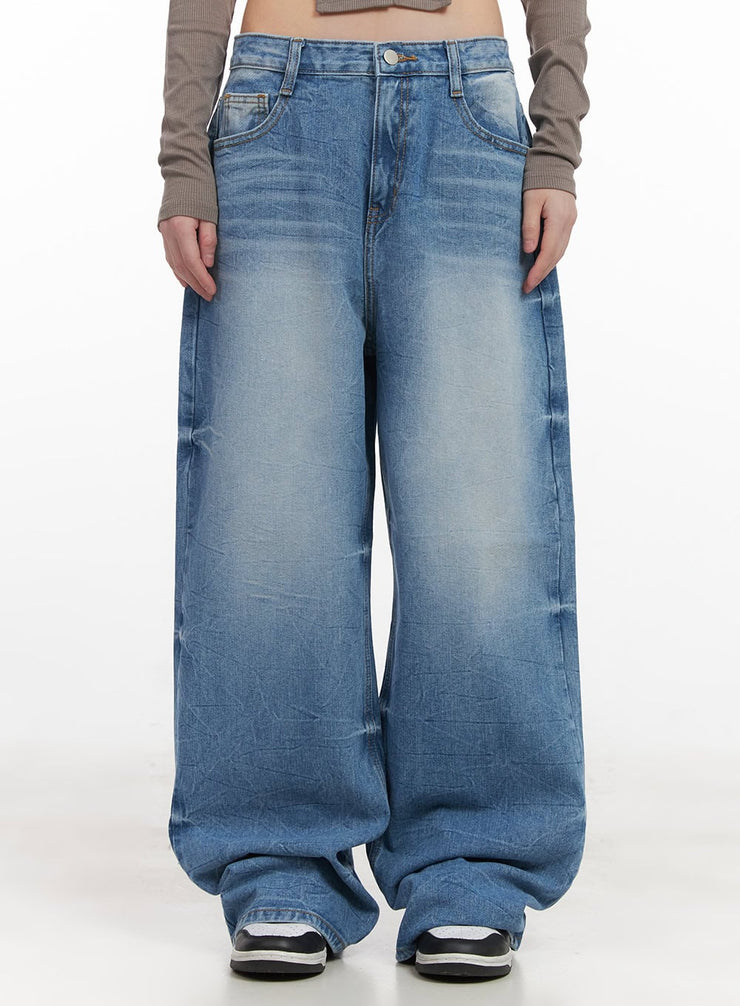 Kayla Washed Baggy Jeans CJ524