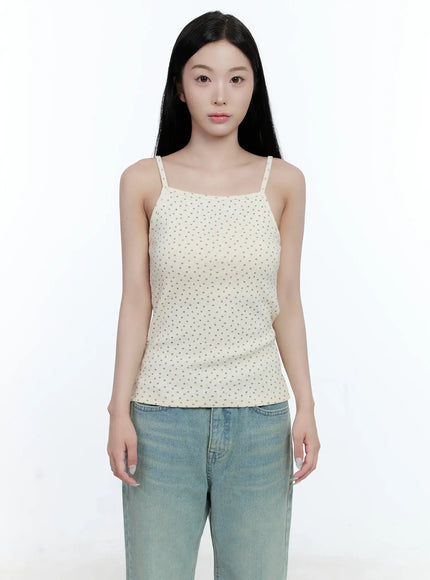 Star Graphic Tank Top CG501 / Light beige
