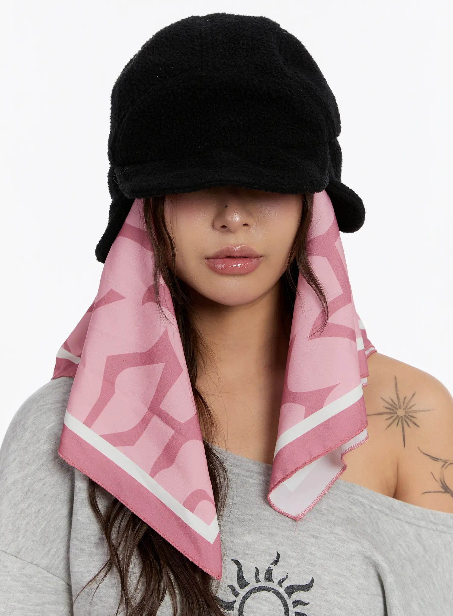 graphic-scarf-cn513 / Pink