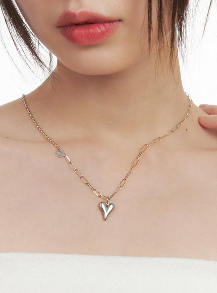 Hary Two-Line Heart Necklace CJ502