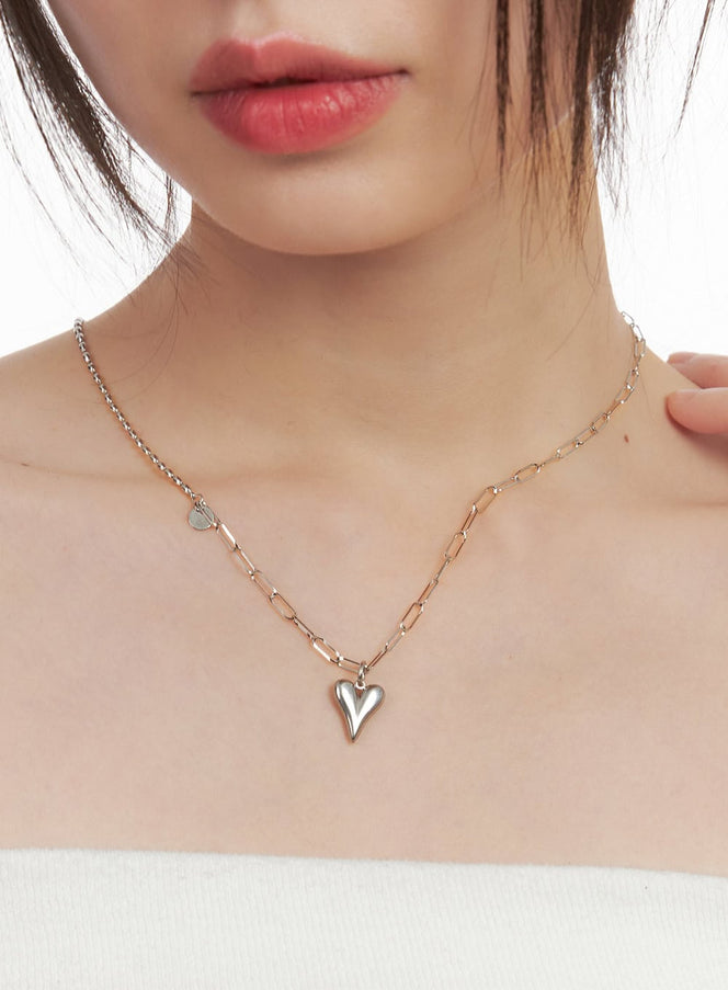 Hary Two-Line Heart Necklace CJ502