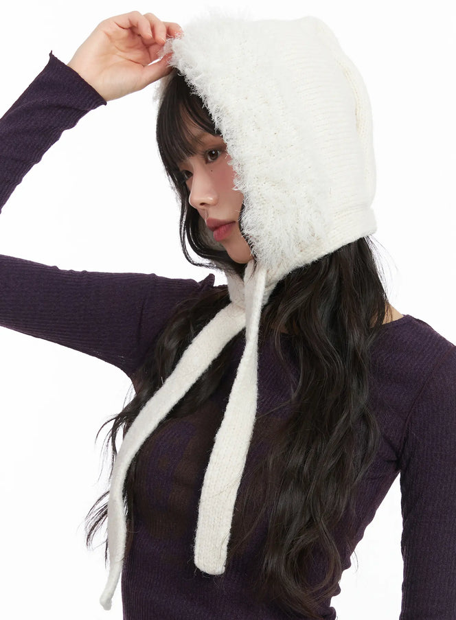Fluffy Knit Balaclava CJ501