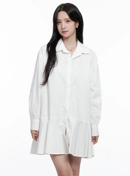 button-up-midi-dress-cs519 / White