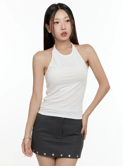 basic-halter-tank-cg501 / White