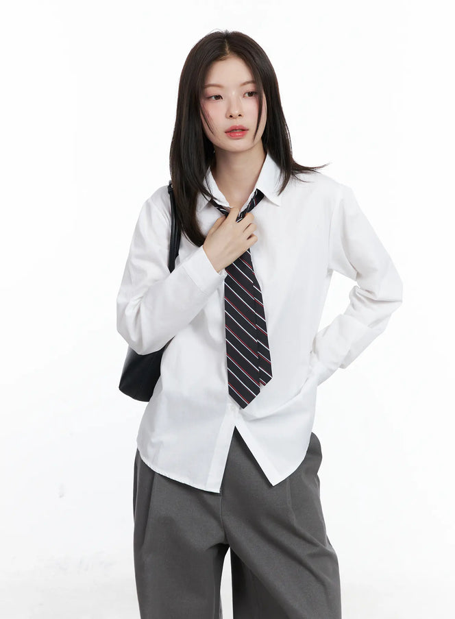 classic-long-sleeve-button-up-shirt-cn519 / White