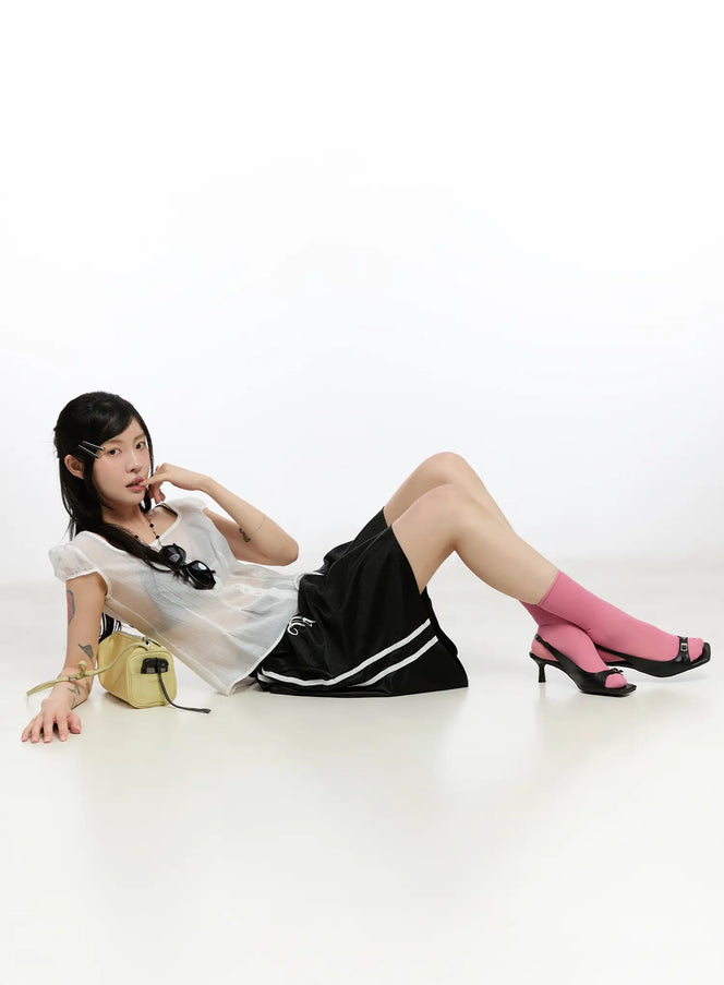 see-through-button-down-blouse-ca508 / White