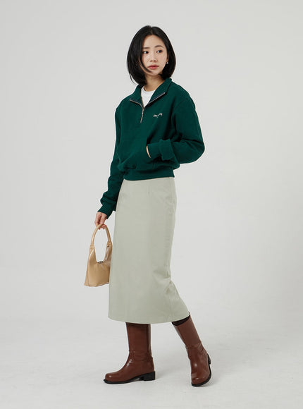 Cropped Half Zip-Up OF313