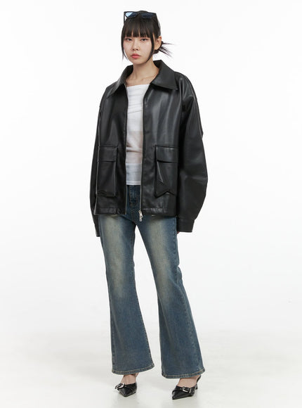 oversized-zip-up-leather-pocket-jacket-oo401