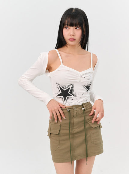 a-line-string-mini-cargo-skirt-in302