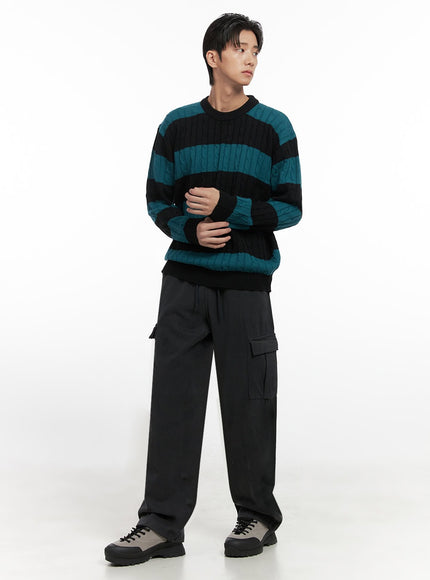 mens-stripe-cable-knit-sweater-id413