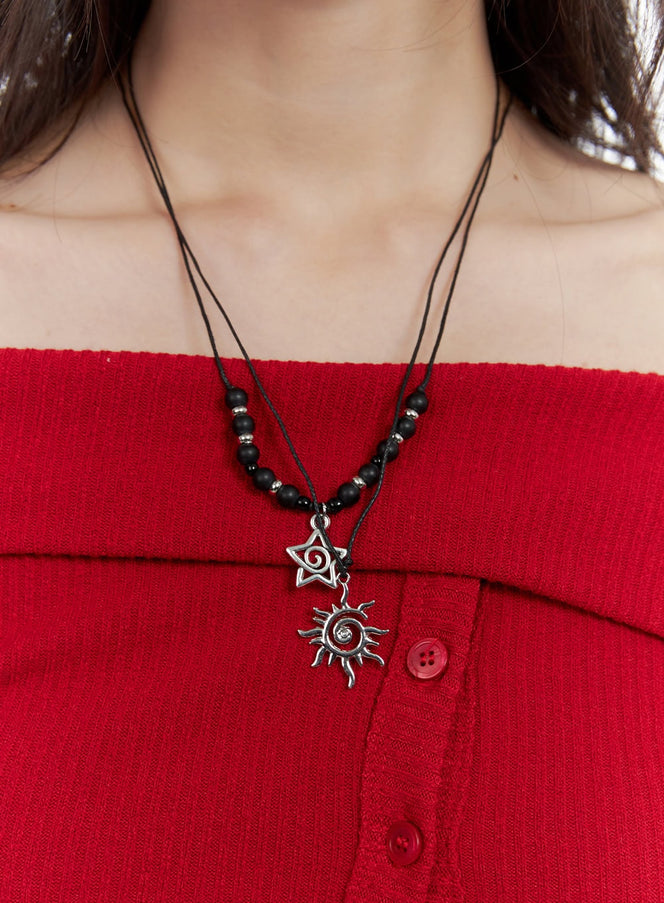 Sunny Black Necklace IJ503