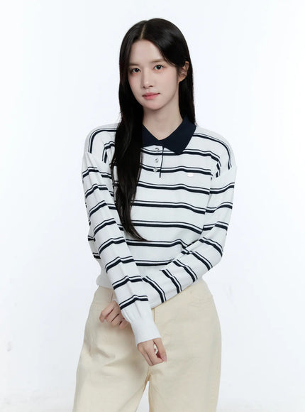 striped-collared-long-sleeve-top-cg513
