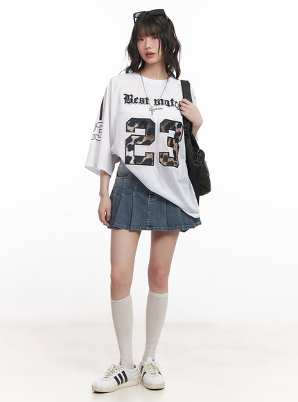 23 Oversized Leopard Graphic T-Shirt CM519