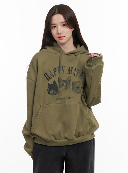 Casual Oversized Cat Hoodie IJ510