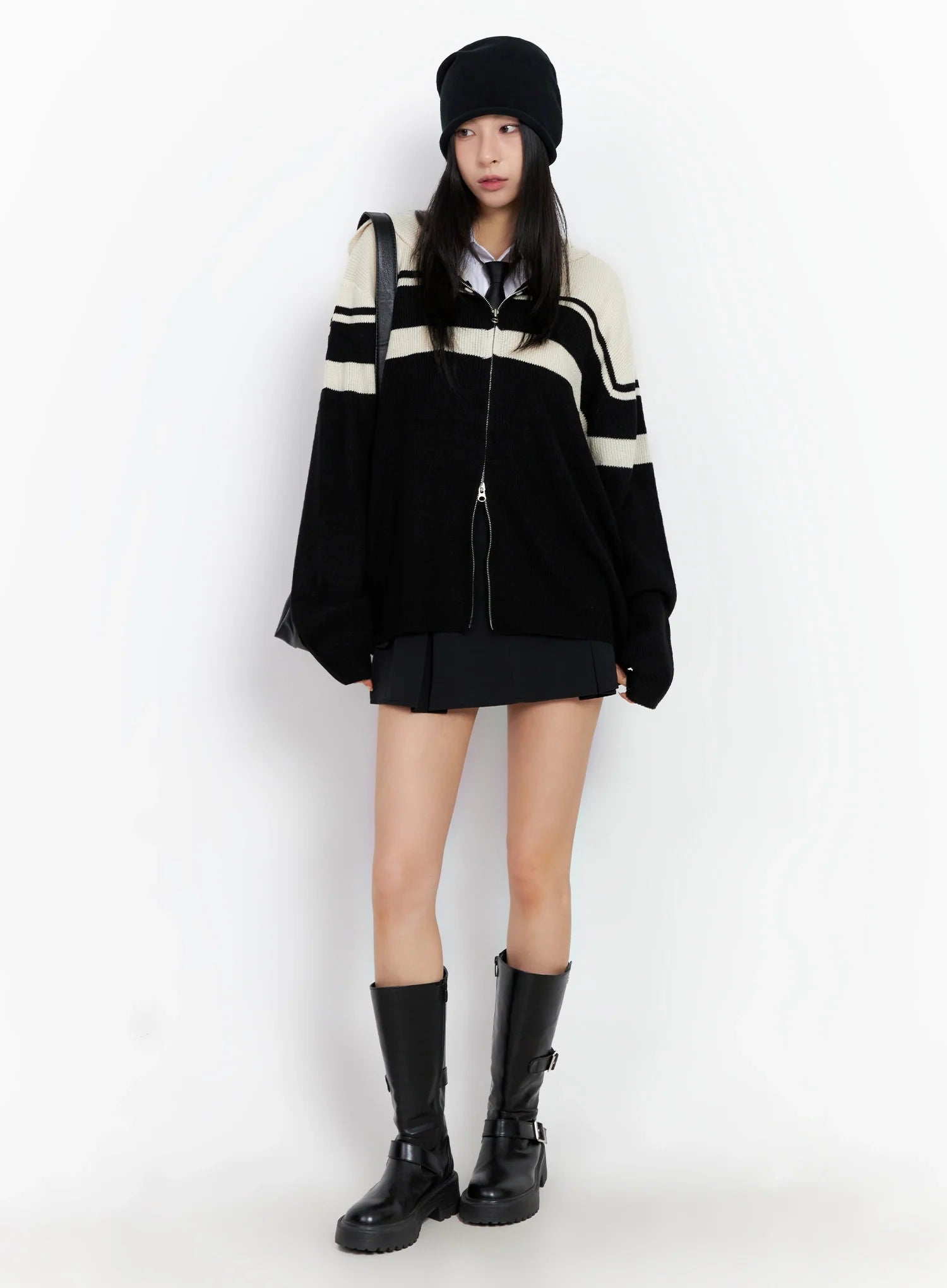 striped-oversized-zip-up-knit-hoodie-ig508