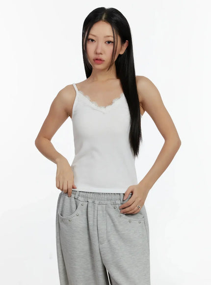 lace-v-neck-sleeveless-top-id525