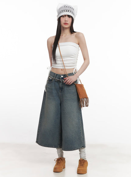 Side Ruched Tube Top CM520