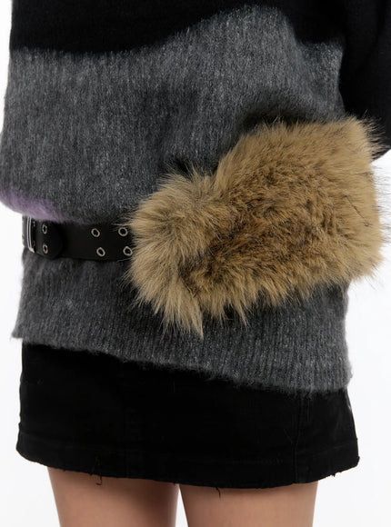 faux-fur-eyelet-belt-cn527