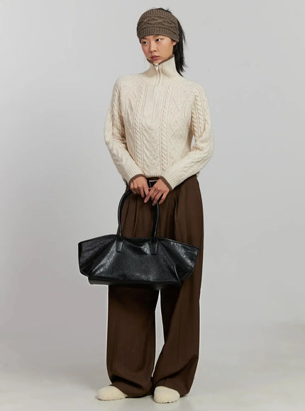 brown-pleated-slacks-ij505