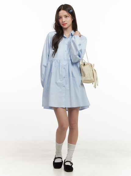 A-Line Shirt Collar Dress CJ515