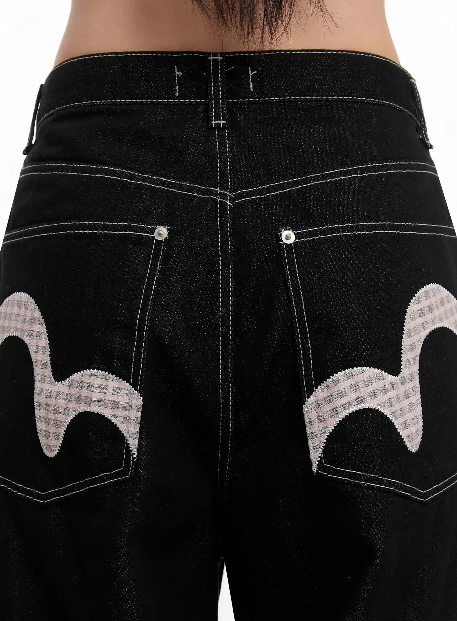 kacey-plaid-stitched-back-pocket-baggy-jeans-im513