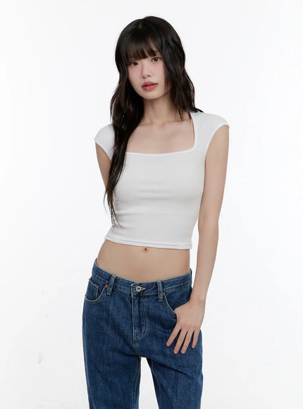 square-neck-fitted-top-cl507