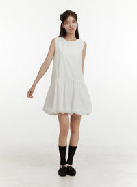 solid-bubble-hem-mini-dress-oy409