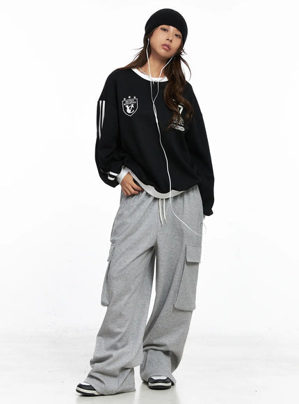 Relaxed Fit Cargo Sweatpants CO513