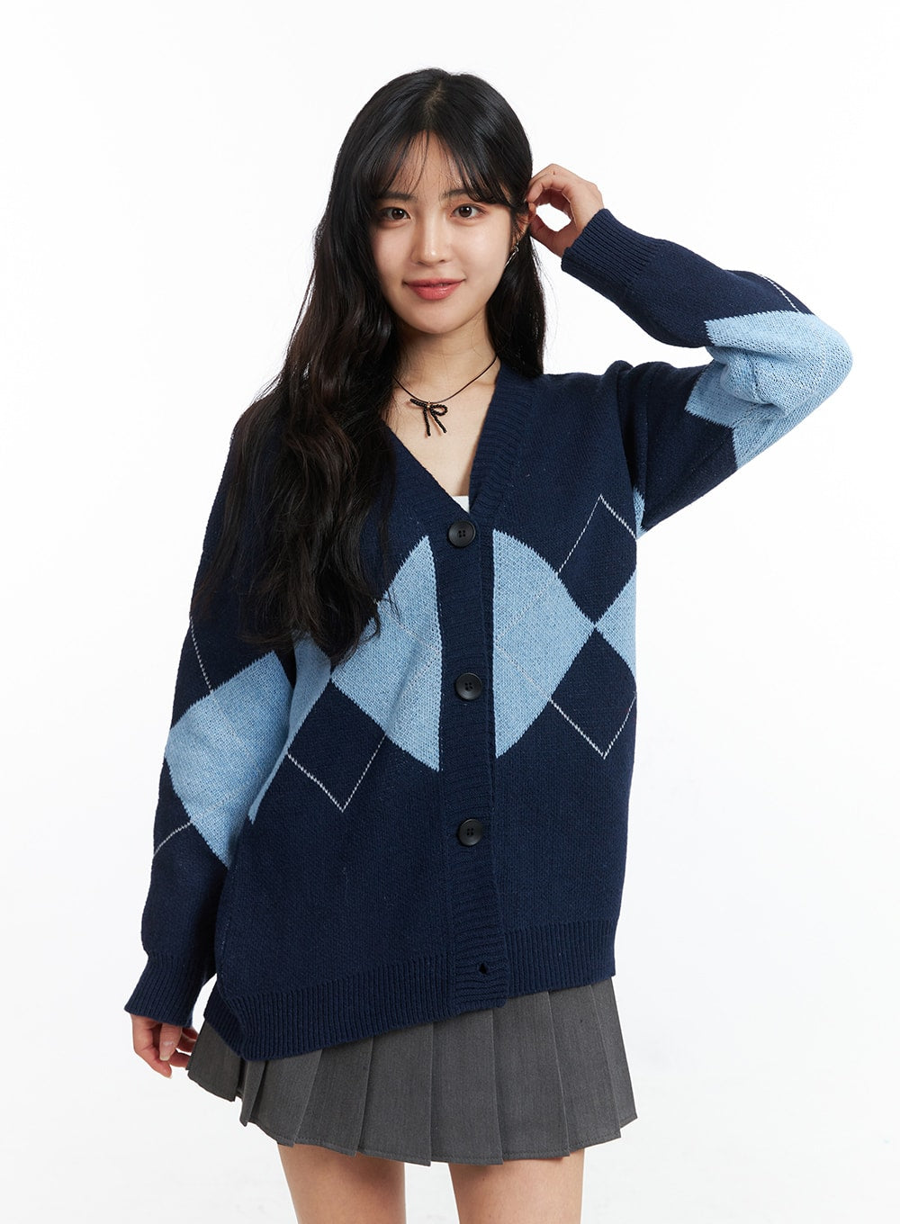 argyle-oversized-buttoned-cardigan-oj426