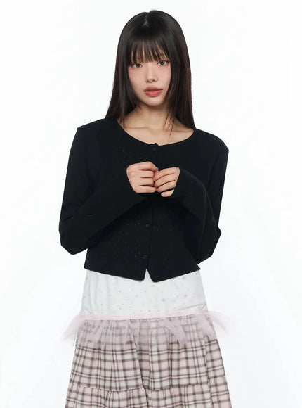round-neck-eyelet-cropped-cardigan-iy526