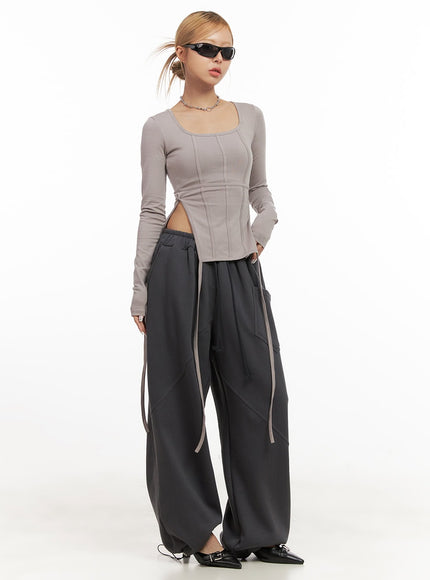 Wide-Fit Cargo Sweatpants CJ507