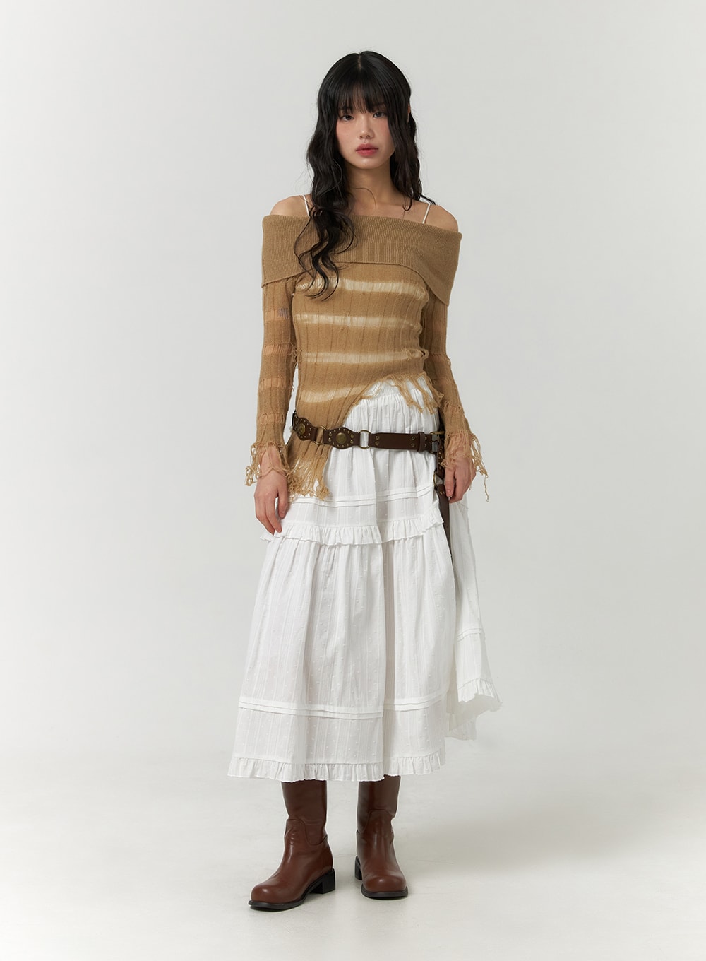 striped-ripped-knit-long-sleeve-top-cf406