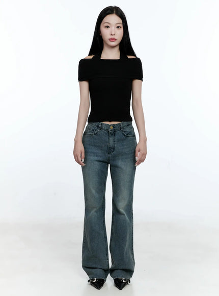 Juliet Washed Flare Denim Jeans CG513