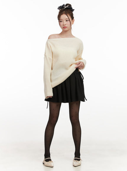 ribbon-tie-shirred-mini-skirt-if505