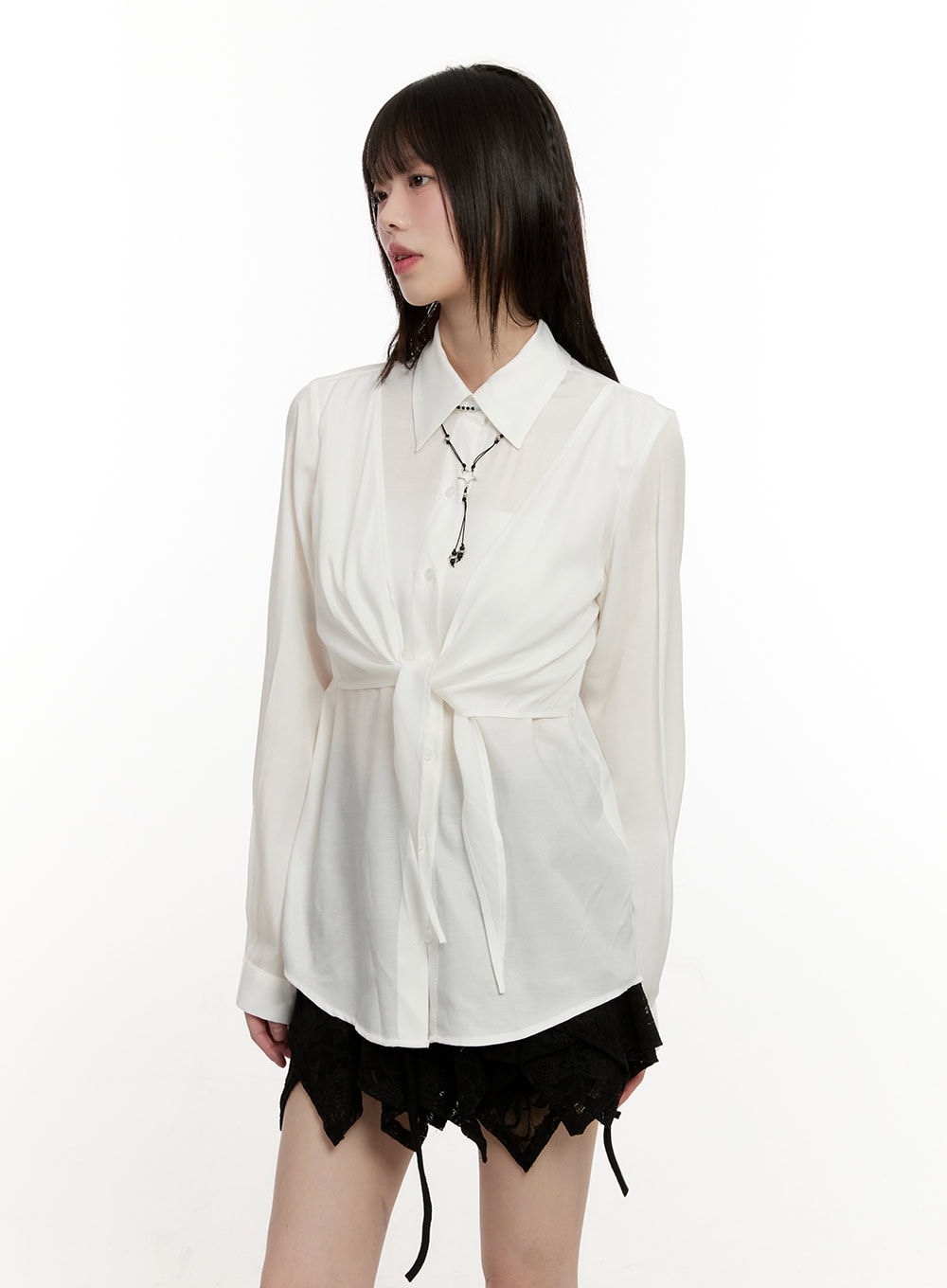 Wrap Collared Blouse Shirt CM513