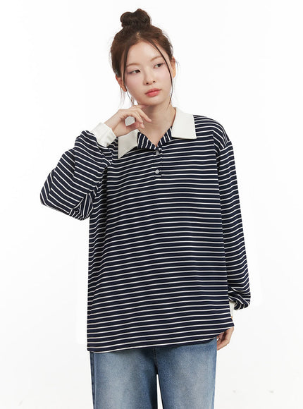 oversized-stripe-collared-long-sleeve-top-ij527