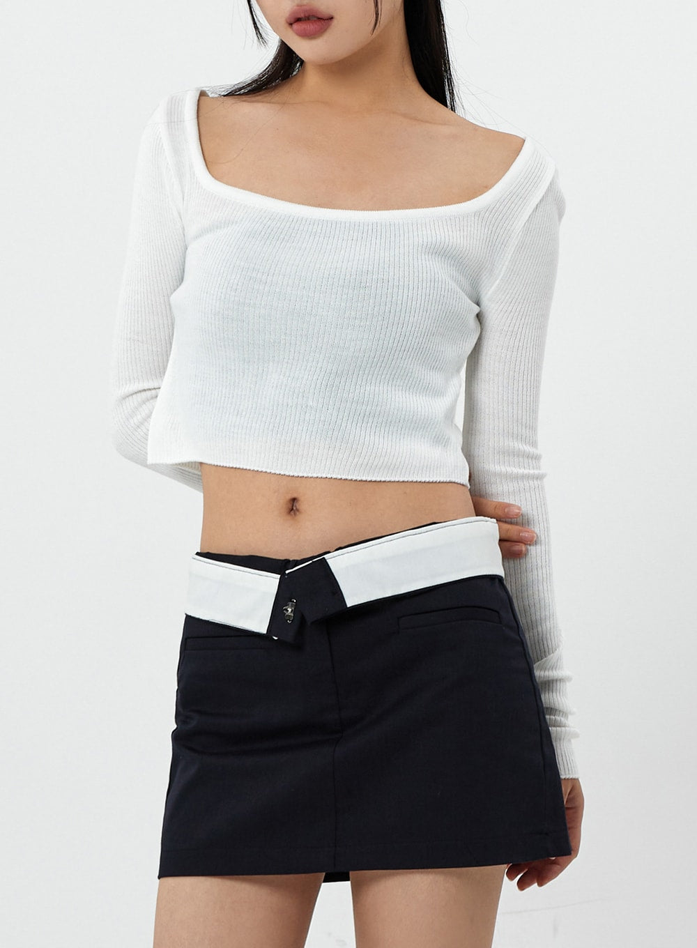 Square Knit Long Sleeve T-Shirt CS20