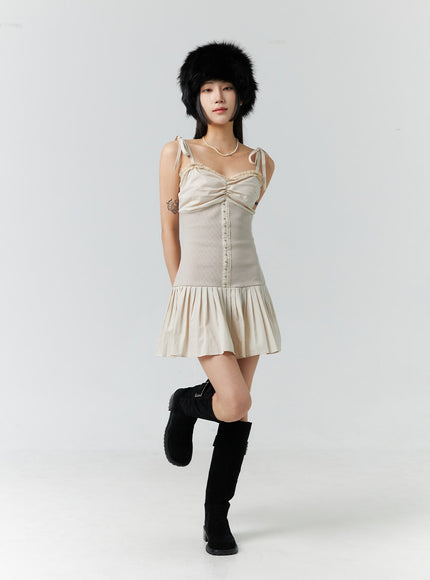 tie-shoulder-pleated-mini-dress-cn328