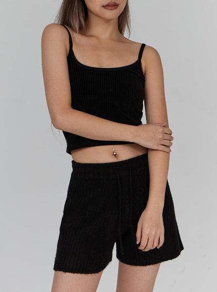 Velvet Crop Knit Tank Top CN18