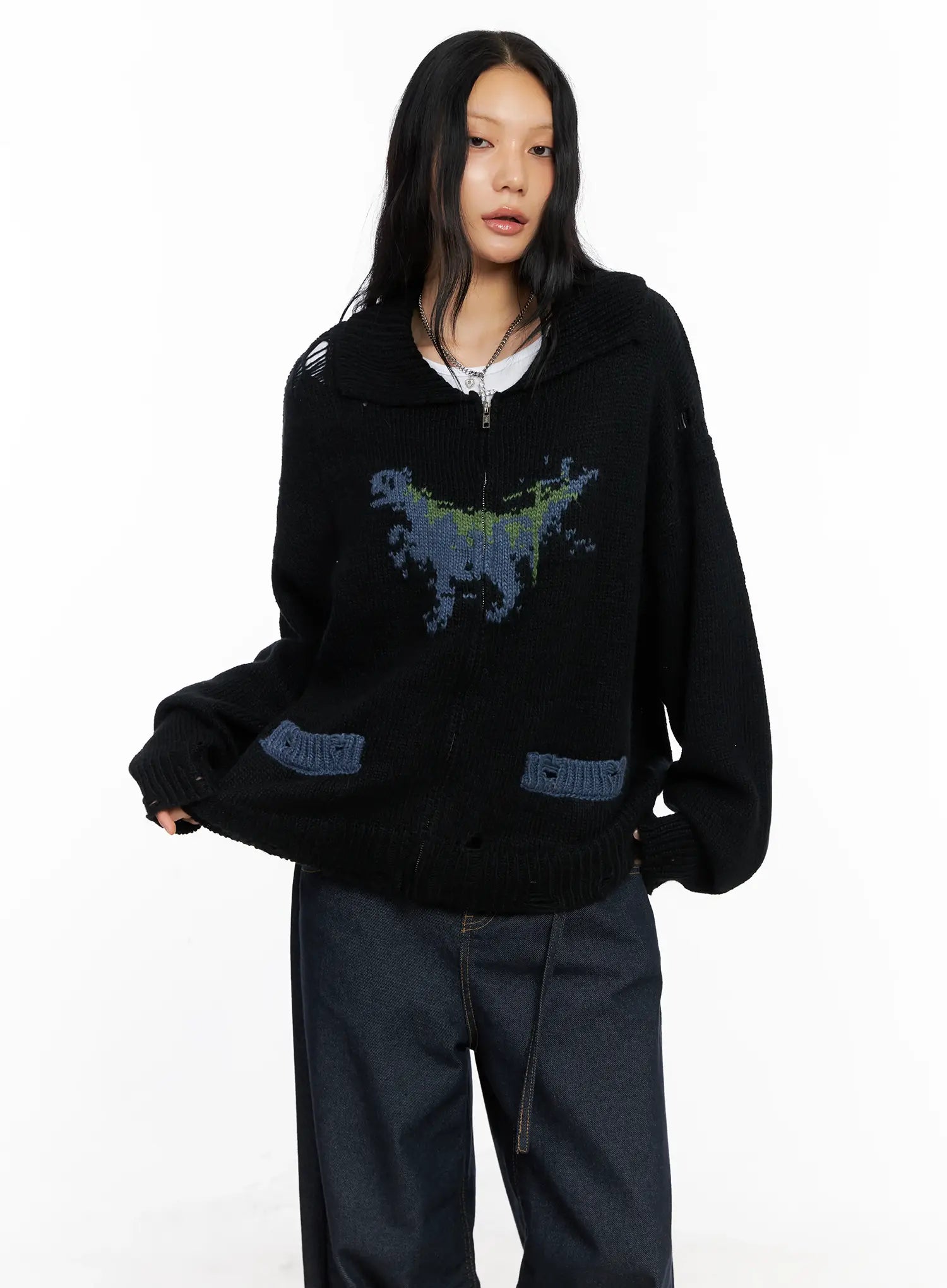 oversized-distressed-knit-zip-up-co528