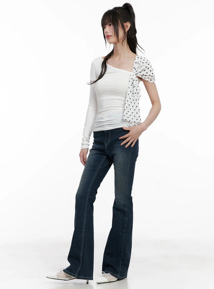 one-shoulder-polka-dot-print-top-cg519