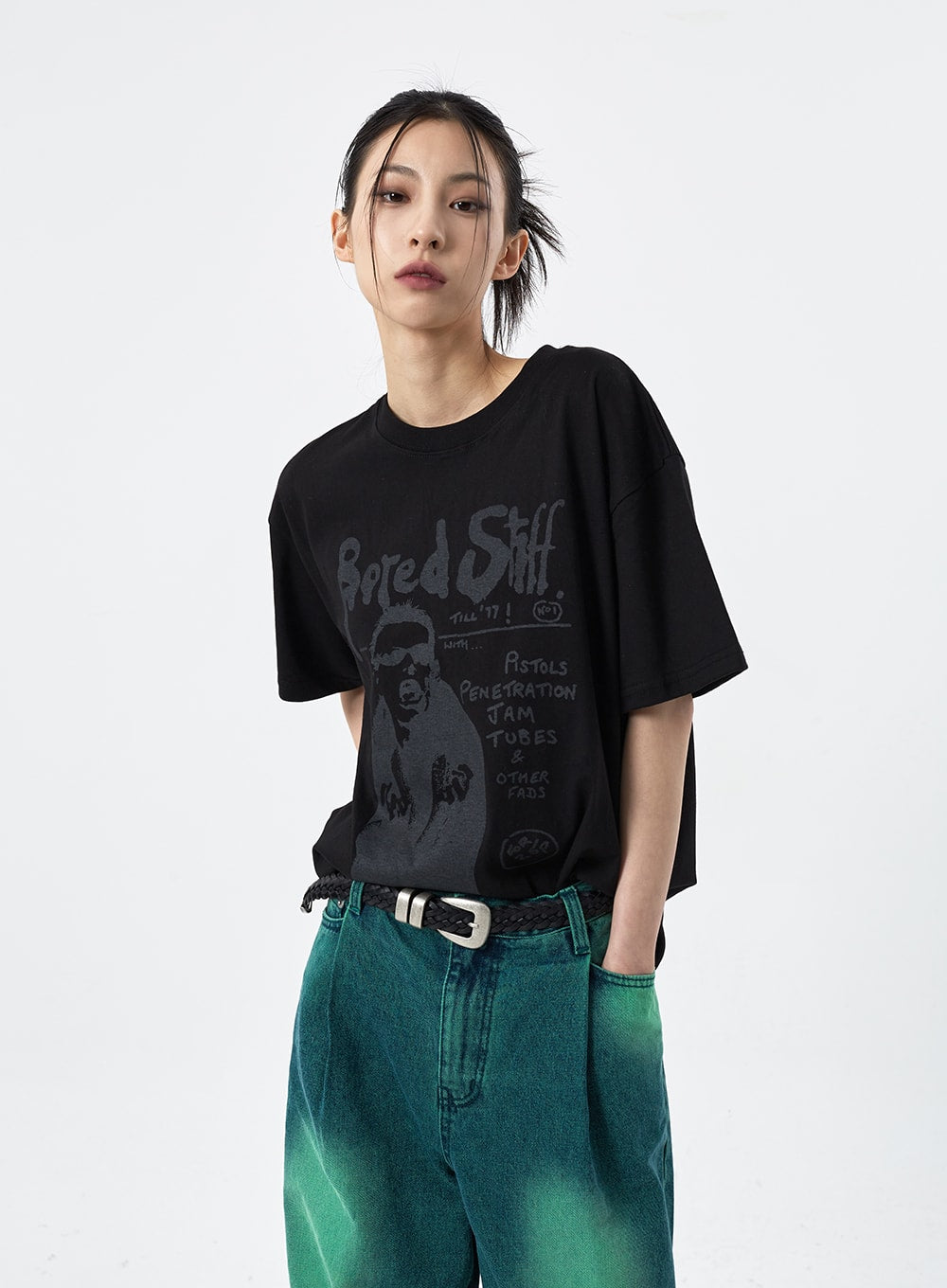 Woven Faux Leather Belt CM309