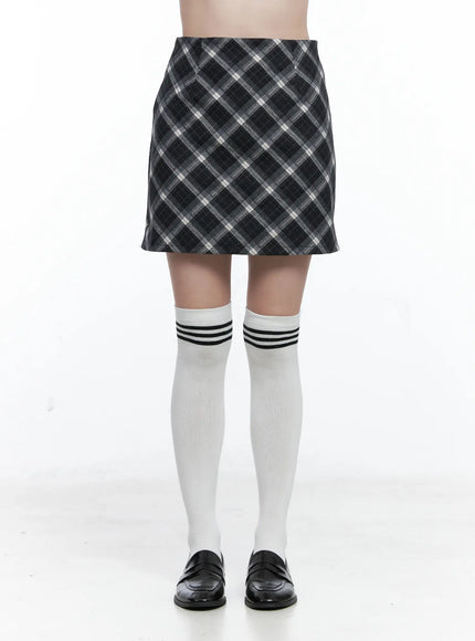 plaid-a-line-mini-skirt-co506