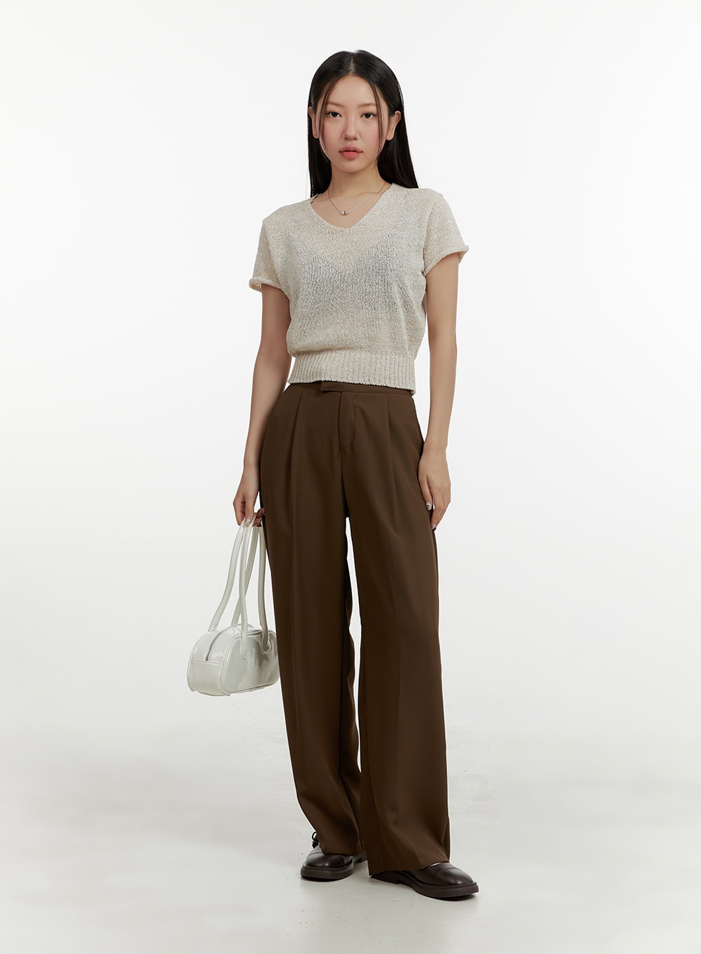 v-neck-short-sleeve-knit-crop-top-oy413