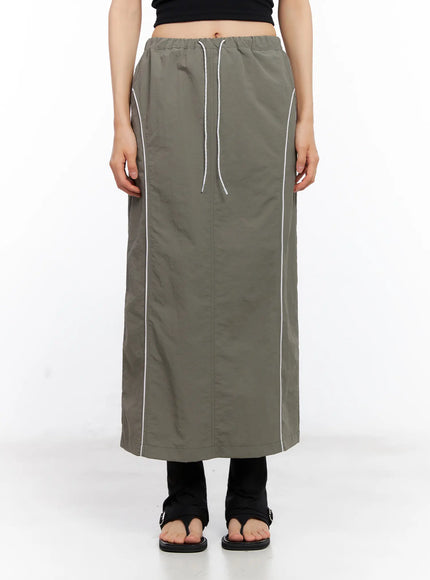 nylon-drawstring-maxi-skirt-cl530